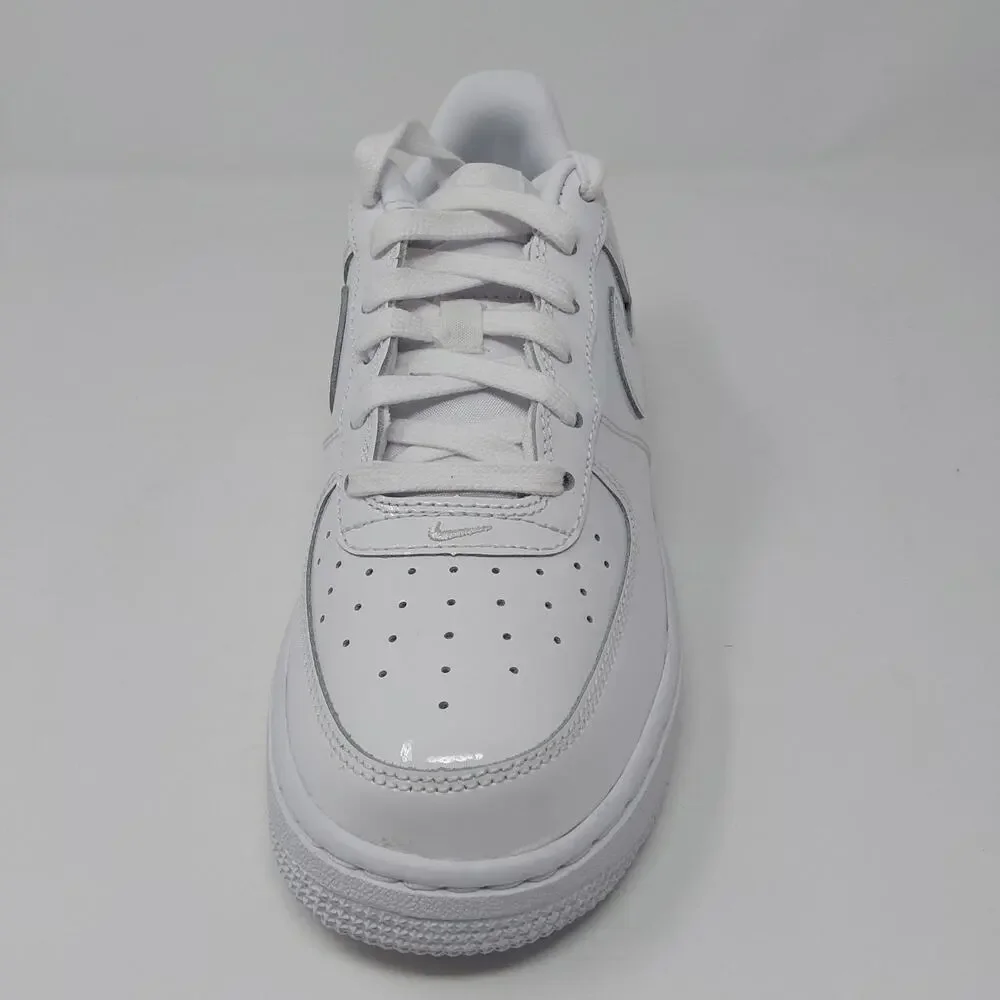 Nike Air Force 1 Low BG Triple White Patent Leather Kid's 4Y Women's 5.5